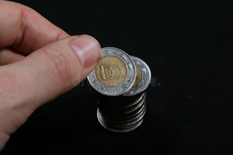Man hold a coin