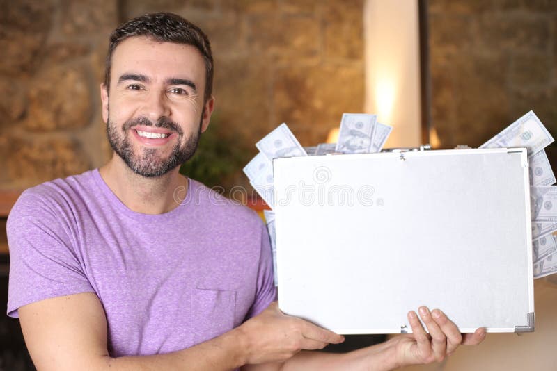 352 Man Holding Briefcase Full Money Stock Photos Free & RoyaltyFree