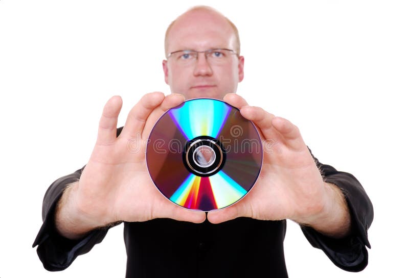 Man holding CD