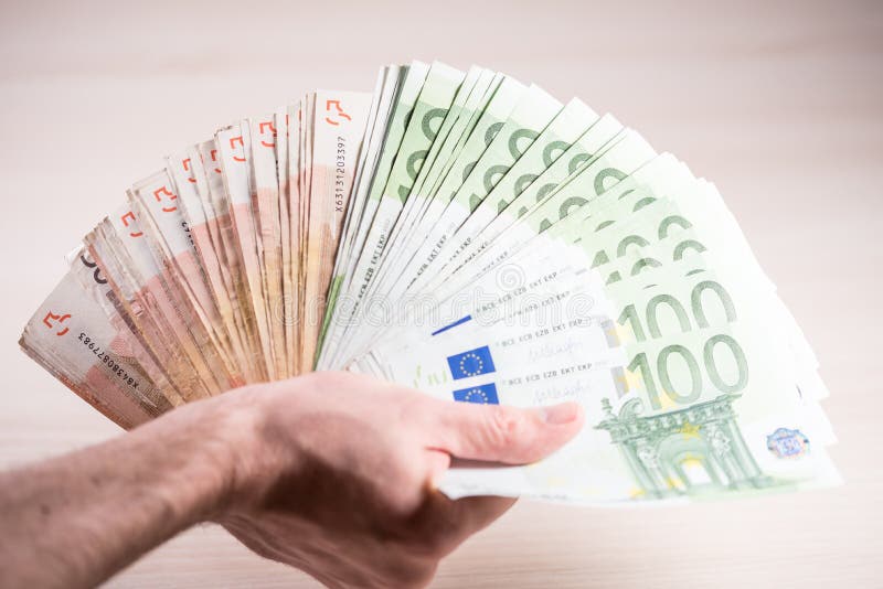 Euros in hand stock image. Image of dollar, give, payment - 766993