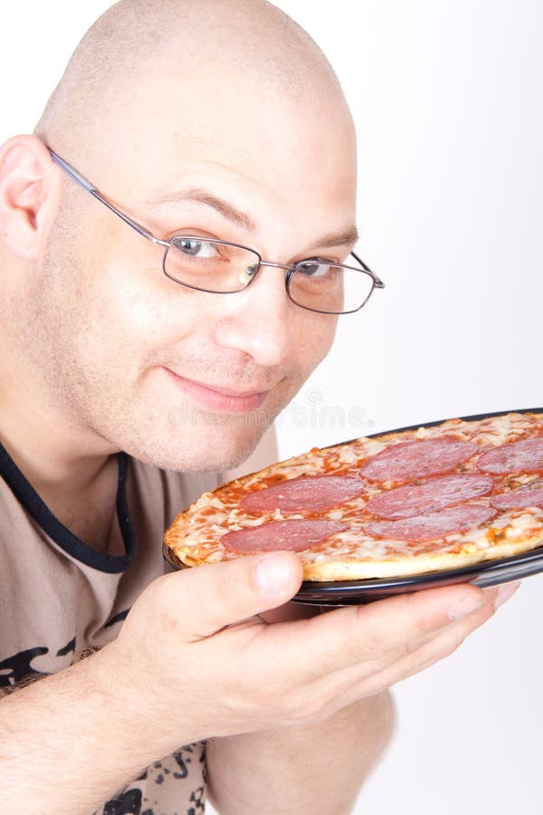 Man Holding A Pizza Royalty Free Stock Image Image 15005446