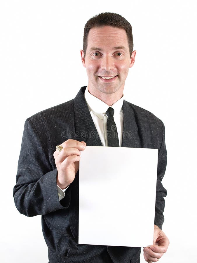 Man Holding Sign stock image. Image of businessman, sign 7414709