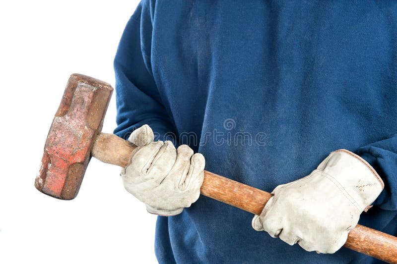 Man holding sledgehammer