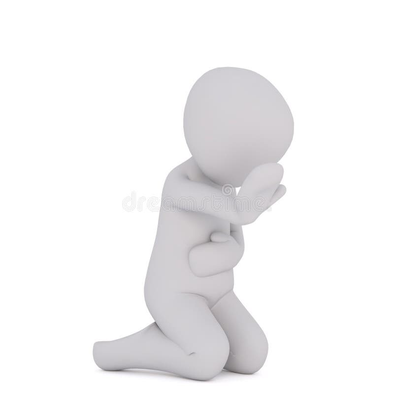 Man Holding Stomach on His Knees Stock Illustration - Illustration of ...