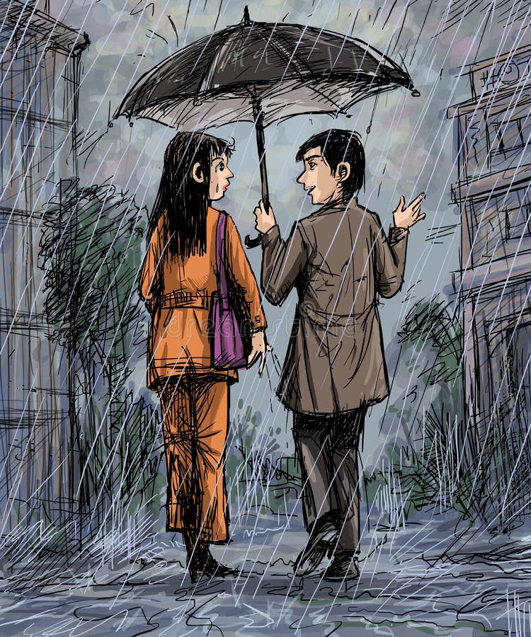 Couple Hand Hand Walking Rain Photos Free Royalty Free Stock Photos From Dreamstime