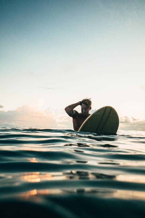 Man Holding White Surfboard Picture. Image 117852762
