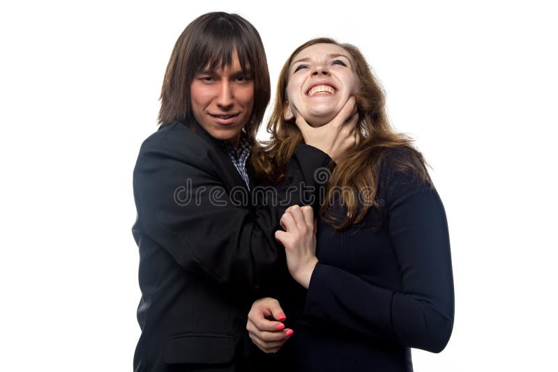 Man holding woman s neck stock photo. Image of background 58962026