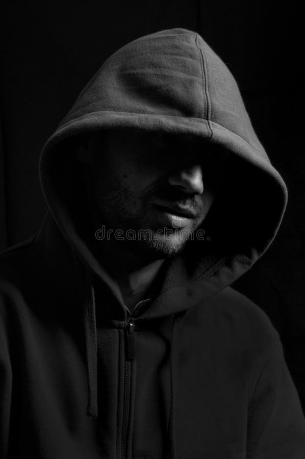 Hood Stock - Man In The Hood Stock Photo Image Of Shining Hiding ...