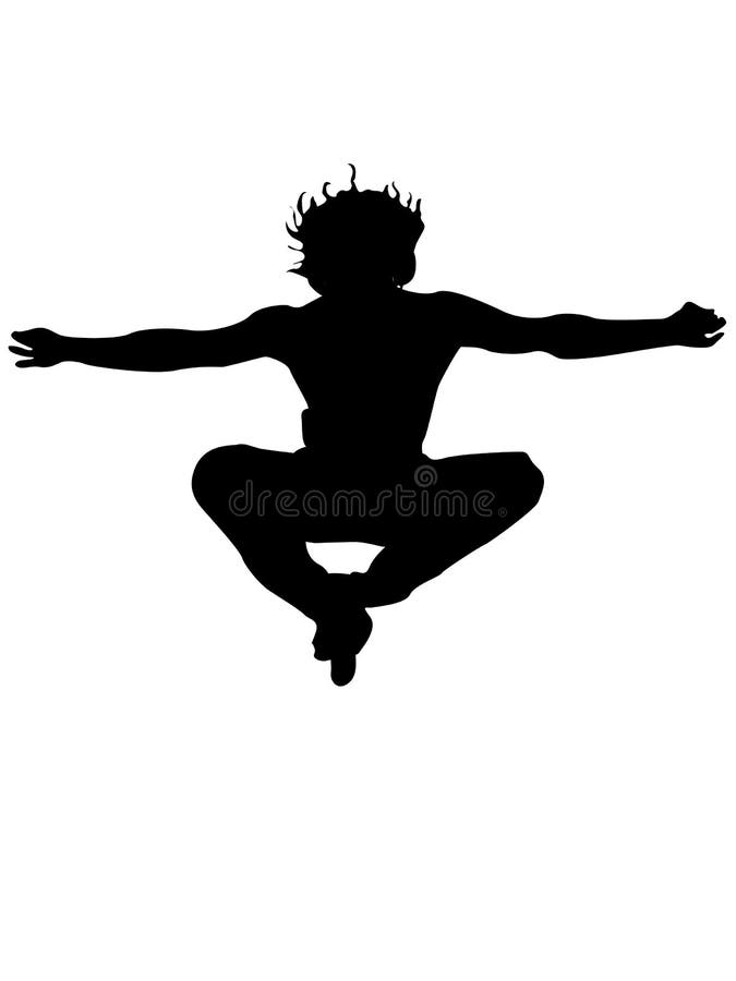 Man jumping and dancing