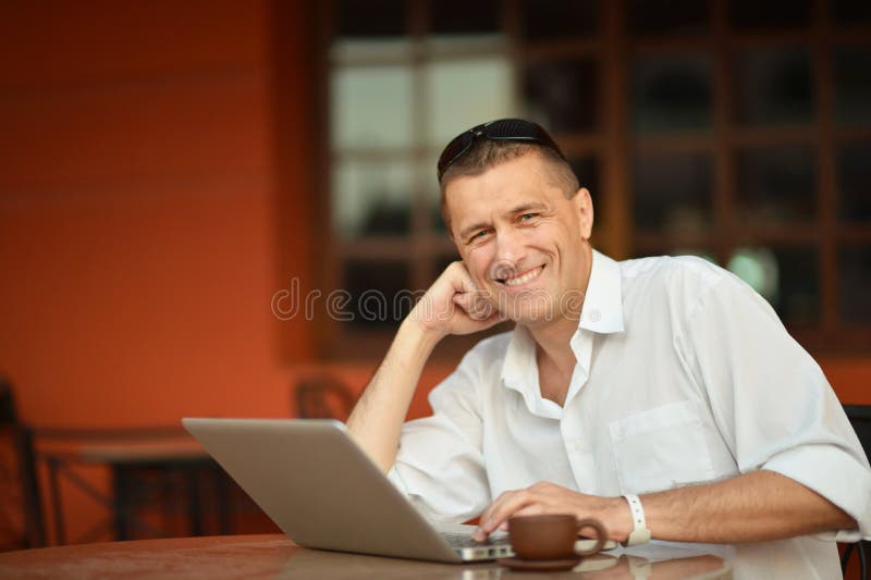 Man with laptop