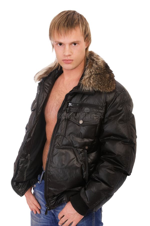Man in leather jacket stock photo. Image of autumn, confident 15798984