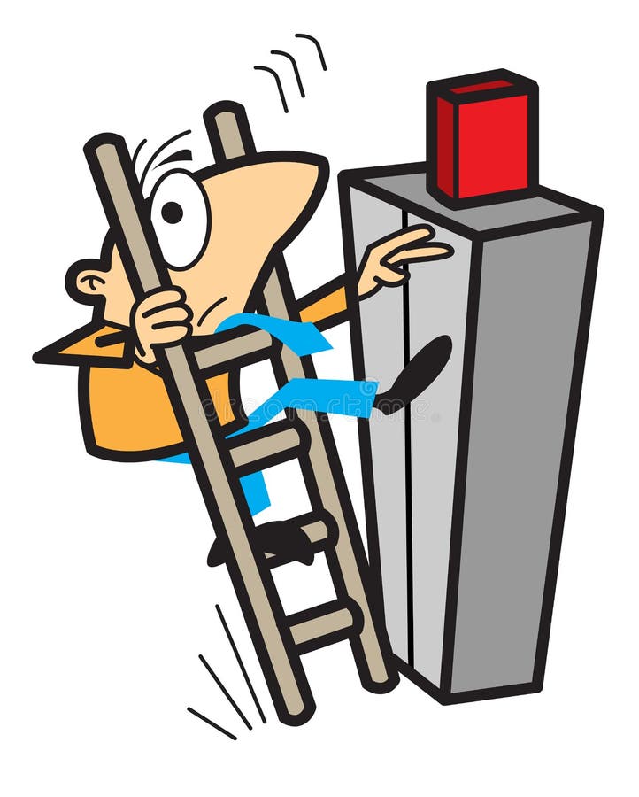 Man lifting falling off a ladder