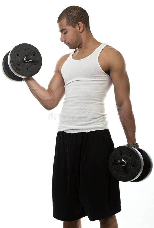 Man lifting heavy weights stock image. Image of fitness 29435817