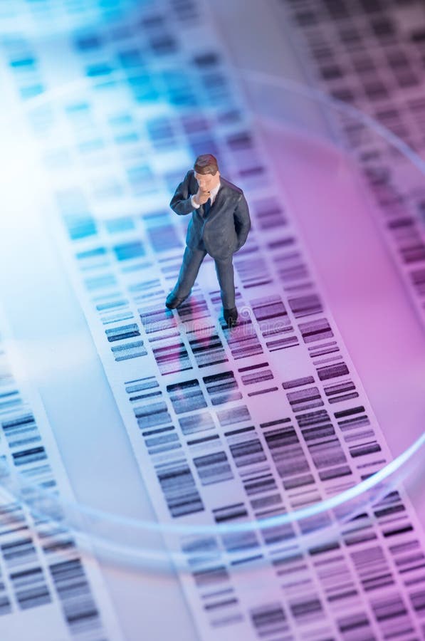 Man looking at DNA gel