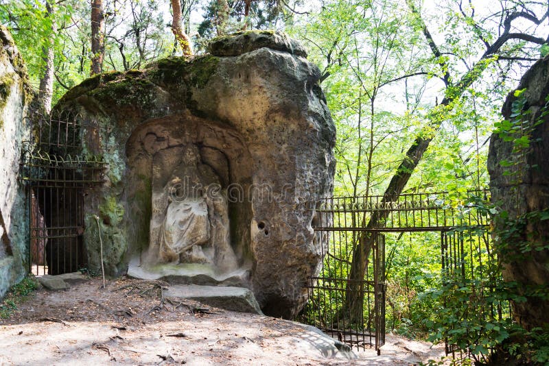 Man made sandstone cave Klacelka near Libechov, Czech Republic