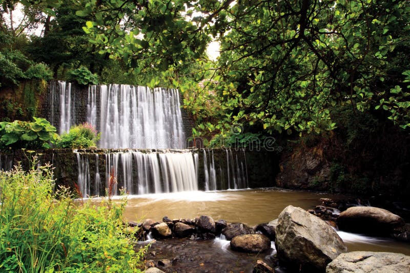 Man made waterfall cascade in bulgarian Vitosha mountains. Man made waterfall stock images, royalty-free photos and pictures