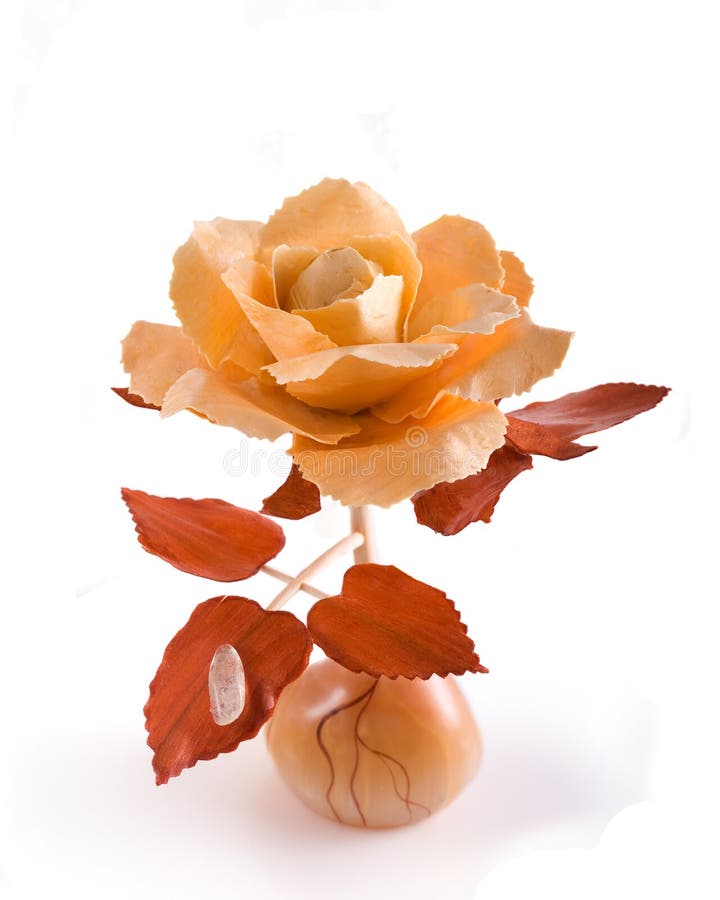 Man-made wooden rose