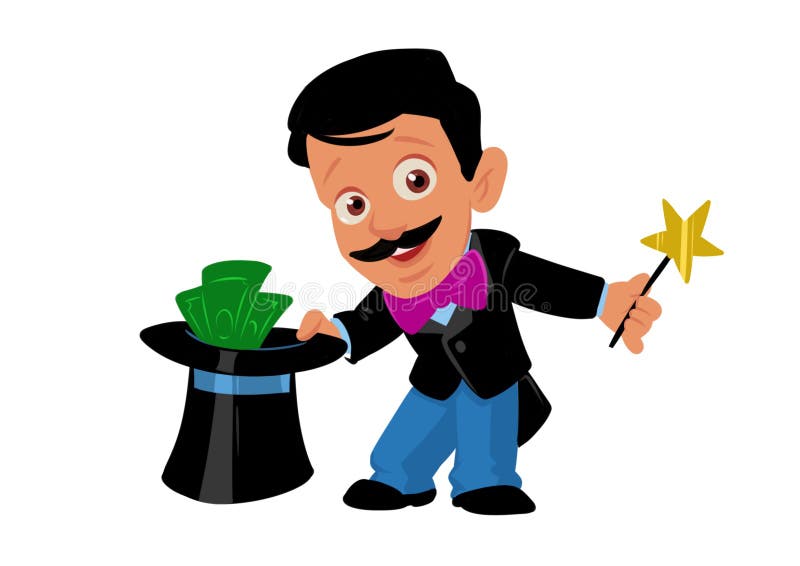 Magician Wizard Cartoon Illustration Stock Illustration - Illustration ...