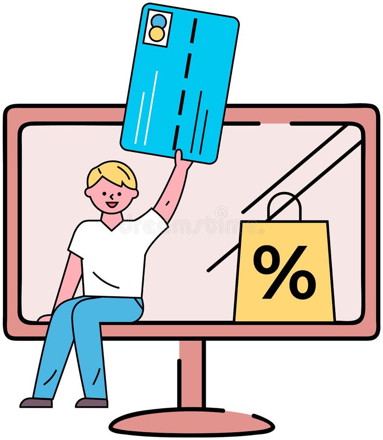 Man Makes Payment Online with Card. Application for Buying and Ordering