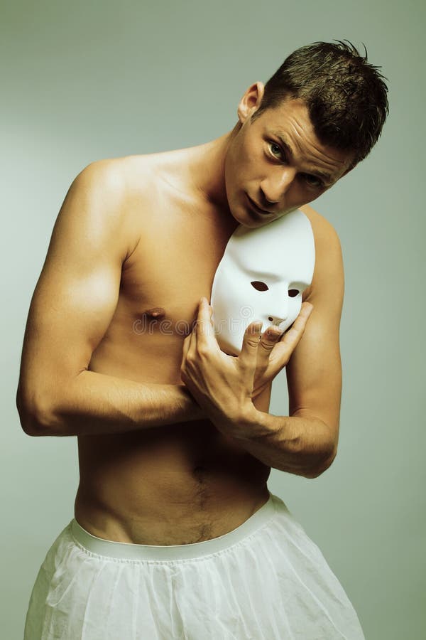 Man with mask stock photography
