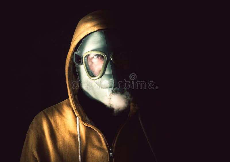 Man with the mask stock photo. Image of glasses, cigarette 66420850