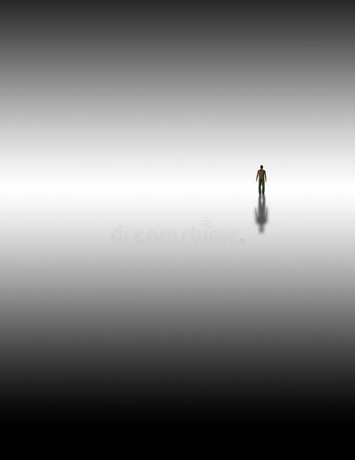 Man meets inner consciousness royalty free illustration Man meets inner consciousness royalty free illustration