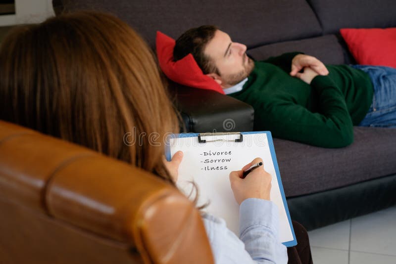 Man with mental health problem in the psychiatrist studio stock images Man with mental health problem in the psychiatrist studio stock images