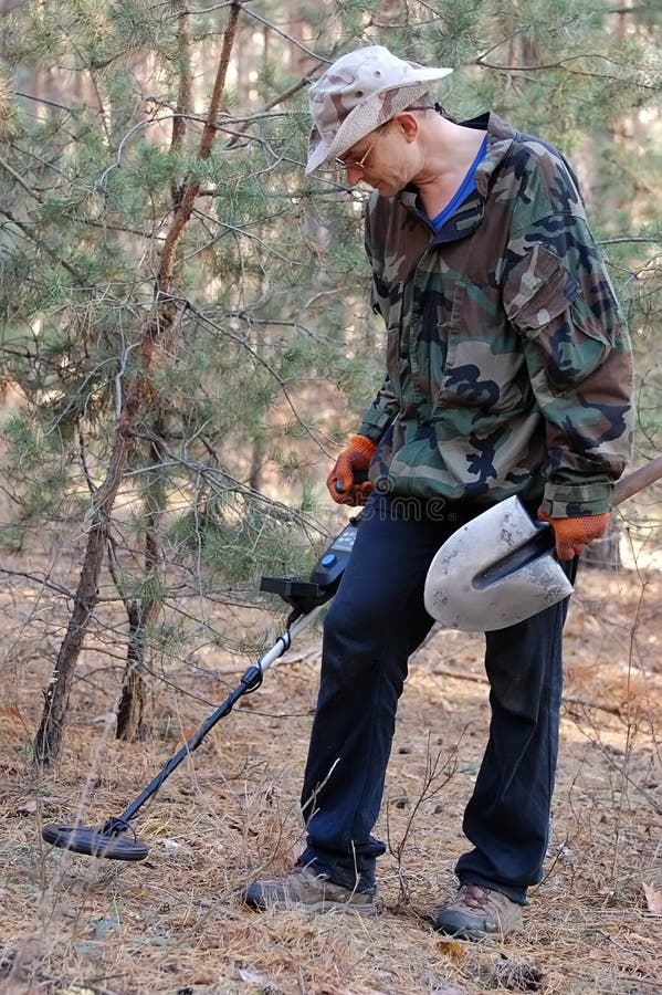 Man with metal detector