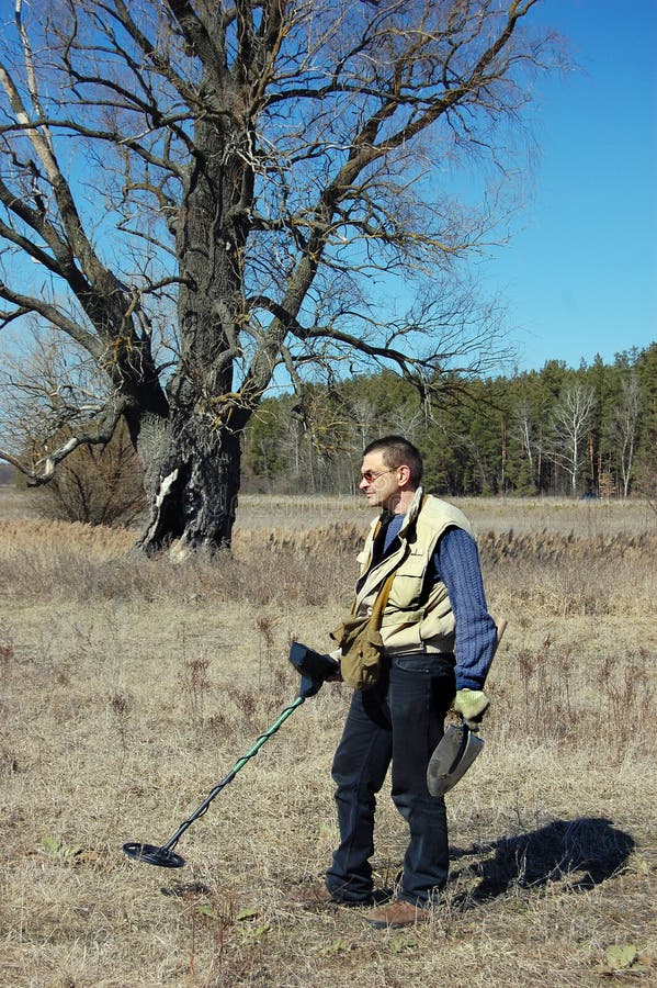 Man with metal detector