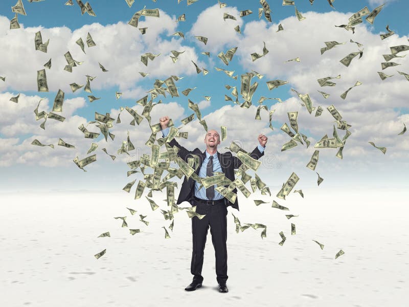 Man and money royalty free stock photos