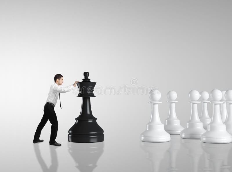 Man moving chess royalty free stock photo
