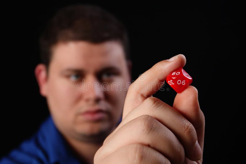 Man With Multi Sided Dice Right Stock Image Image of game, playing
