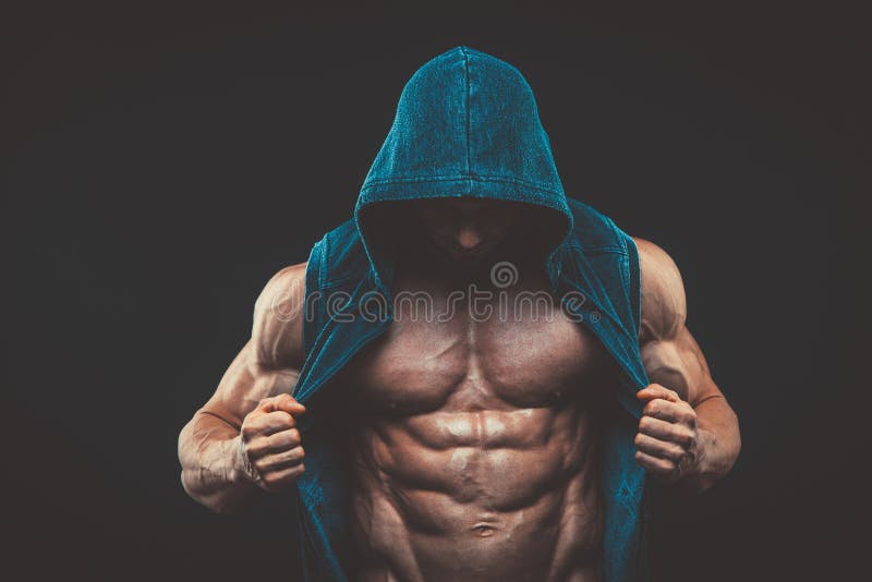 Man with muscular torso. Strong Athletic Men Fitness Model stock image Man with muscular torso. Strong Athletic Men Fitness Model stock image