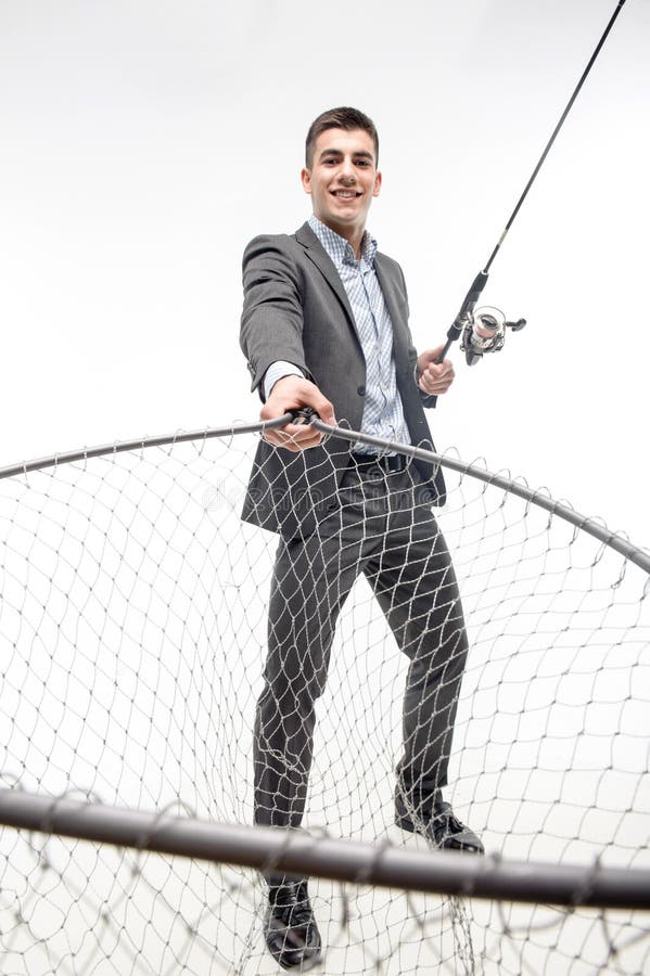 106 Business Man Holding Fishing Net Stock Photos - Free & Royalty