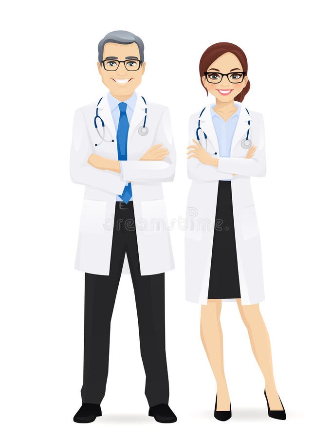 Man och kvinnlig doktor royaltyfri illustrationer Man och kvinnlig doktor royaltyfri illustrationer