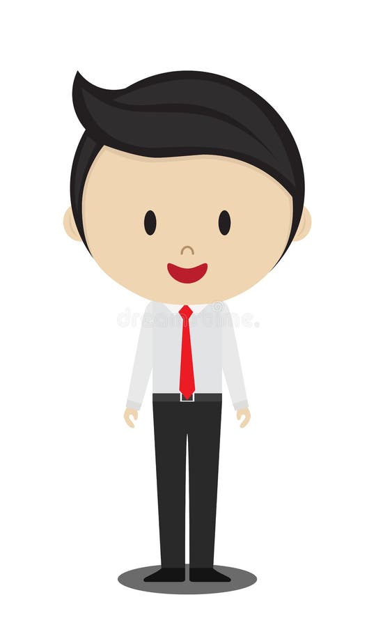 Young office man pictograph. Young office man pictograph