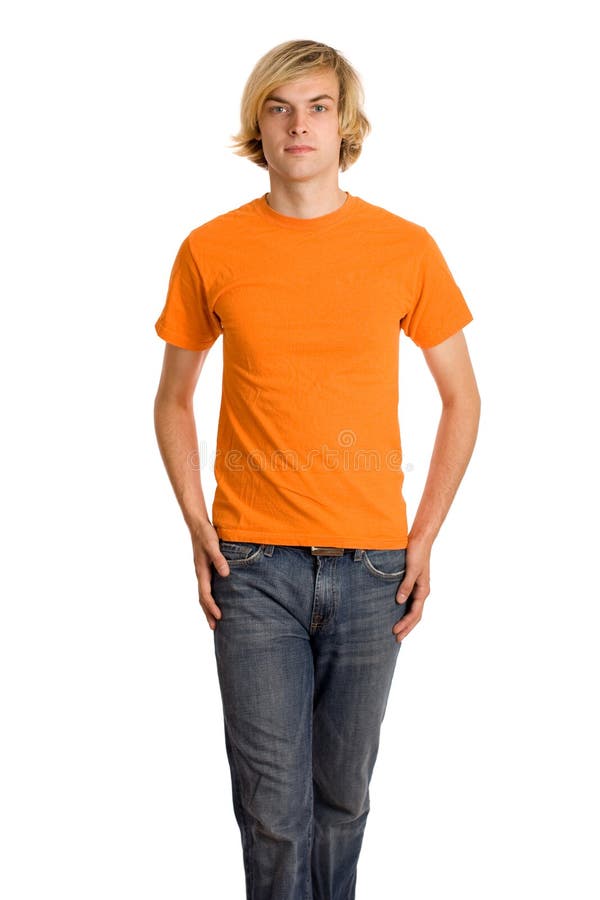 orange shirt guy