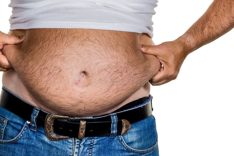 Symbolic photo for beer belly, unsuccessful diets and poor diet royalty fre...