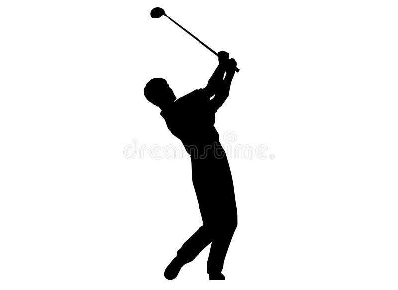 A man performing a golf swing.