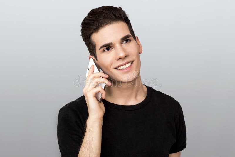 Man on a phone stock image. Image of cellphone, speaking - 52412633