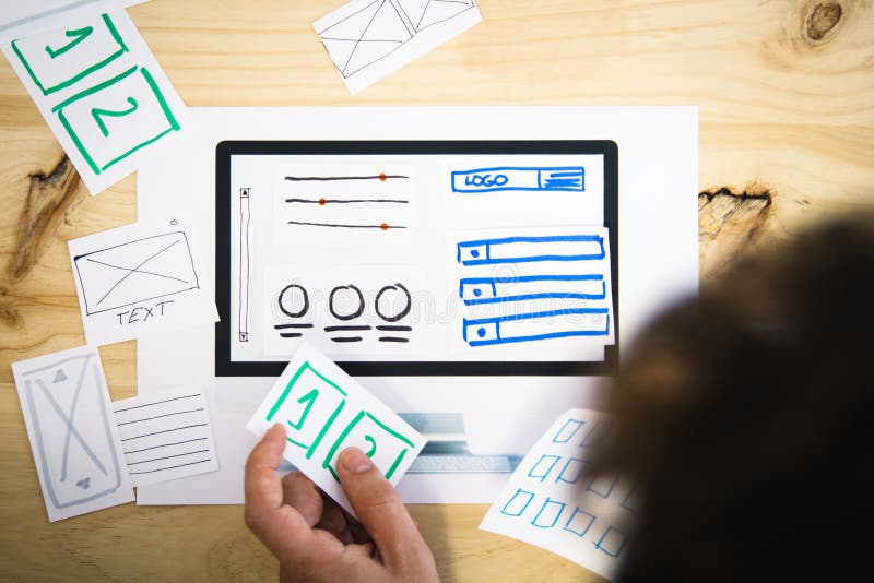 website wireframe design stock image website wireframe design stock image
