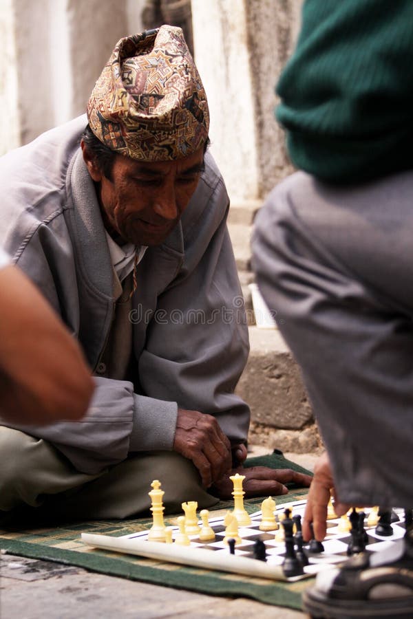 local men play chess in the street of the Bhaktapur, Nepal, Asia Stock  Photo - Alamy