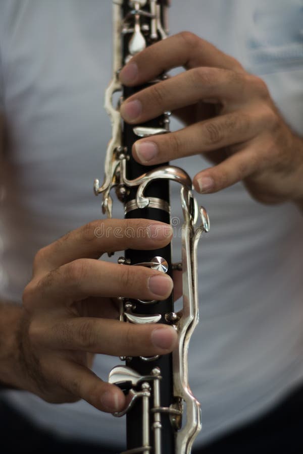Man Playing The Clarinet Stock Image Image Of Music 115524015