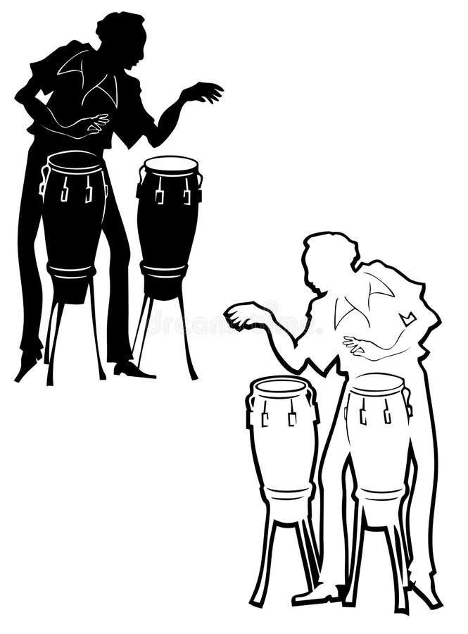 Conga player stock vector. Illustration of jazz, blues 29165709