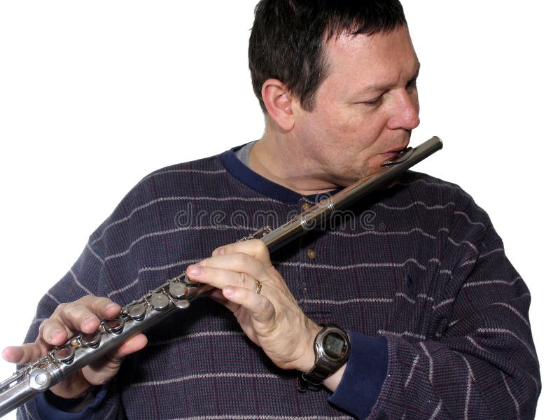 A person who plays the flute online