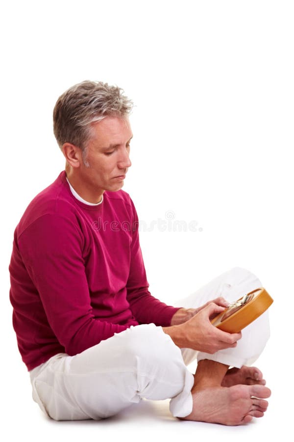 Man playing a Kalimba