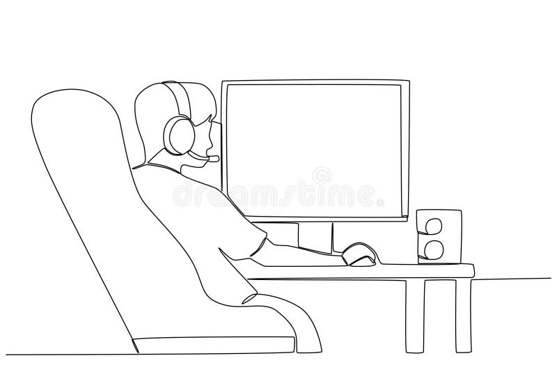 A Man Playing Online Games on a Smartphone Stock Vector - Illustration of  room, online: 275102566