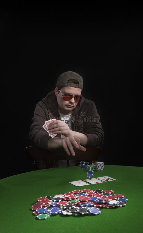 Man playing poker