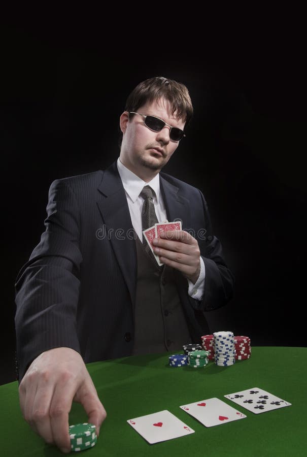 Man playing poker