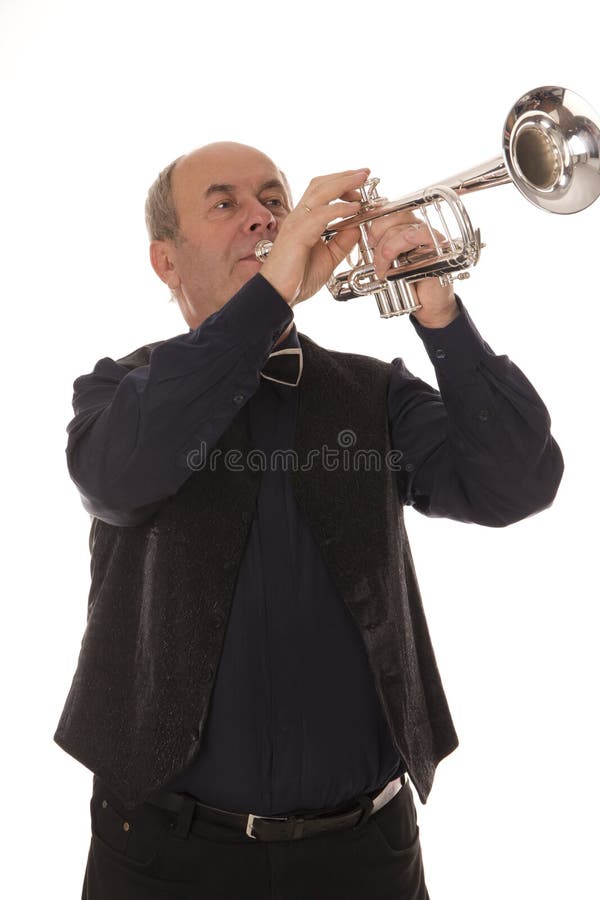 Man playing trumpet stock image. Image of trumpeter, style 62809867